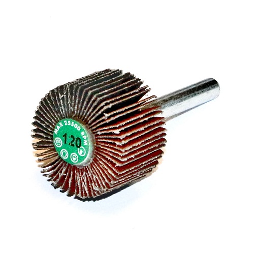 Fan grinder, d: 30 mm, 10 mm wide, d shank: 6 mm, grit 120, RPM 25400