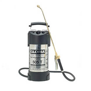 Gloria 505T industriële roestvrijstalen drukspuit, 5 L reservoir, inclusief slang & spuitlans, IMPA 550661