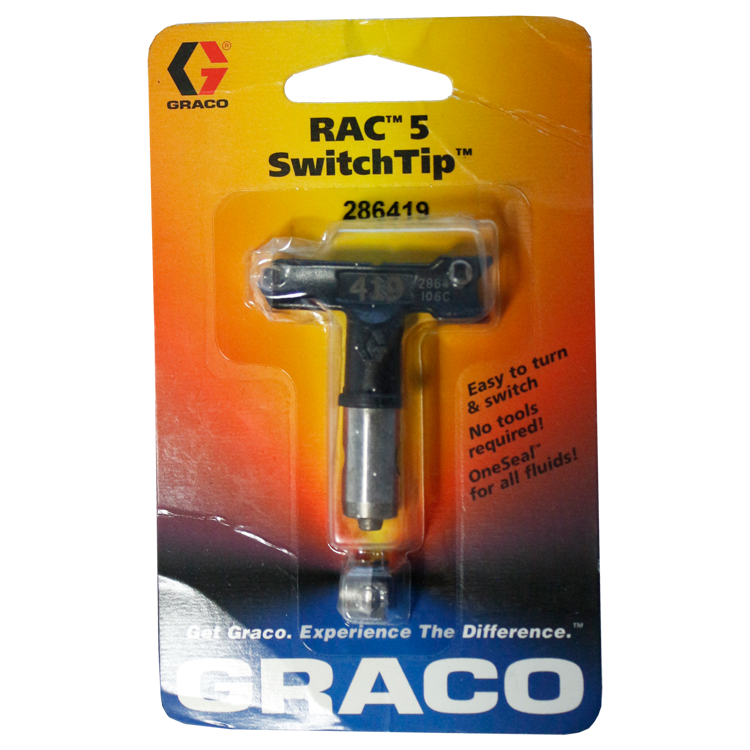 Graco, Airless Paint Spray Reverse -A -Clean switch tip, RAC 5, model 262-419