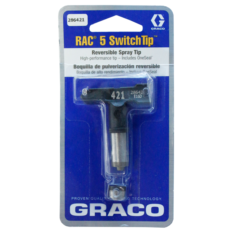 Graco, Airless Verf Spray Reverse -A -Clean switch tip, RAC 5, model 262-421