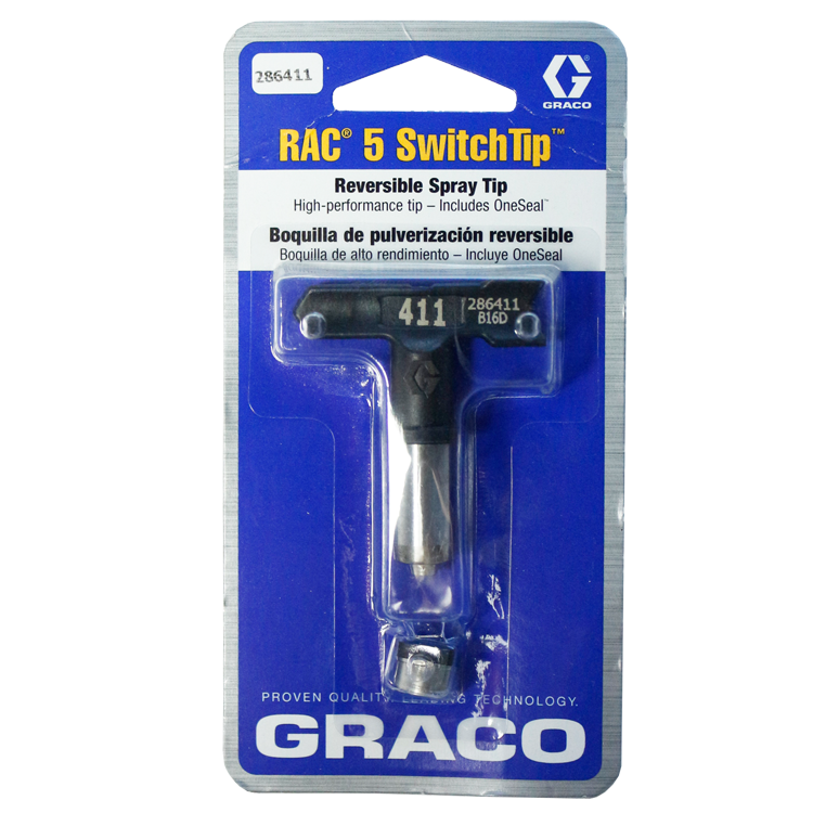 Graco, Airless Verf Spray Reverse -A -Clean switch tip, RAC 5, model 286-411