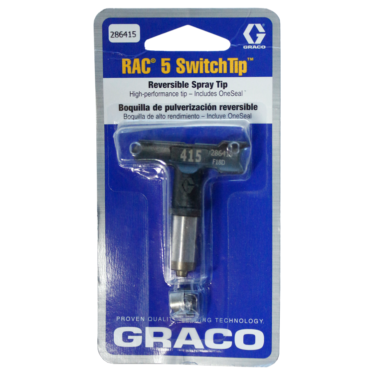Graco, Airless Paint Spray Reverse -A -Clean switch tip, RAC 5, model 286-415