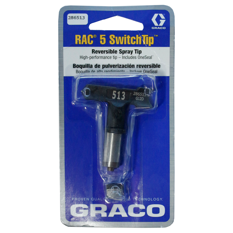 Graco, Airless Paint Spray Reverse -A -Clean switch tip, RAC 5, model 286-513