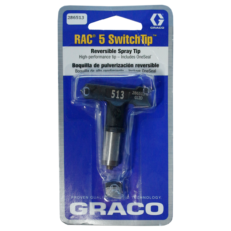 Graco, Airless Paint Verf Reverse -A -Clean switch tip, RAC 5, model 286-513