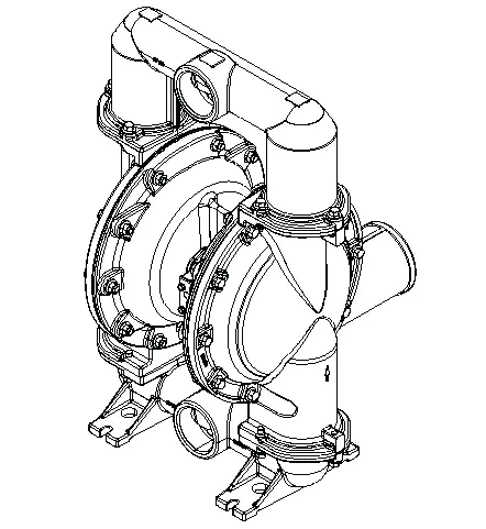 Ingersoll-Rand 3" Pro Series - ATEX diaphragm pump - Ali/ Hytrel, 666300-9C9-C, NPT Connections