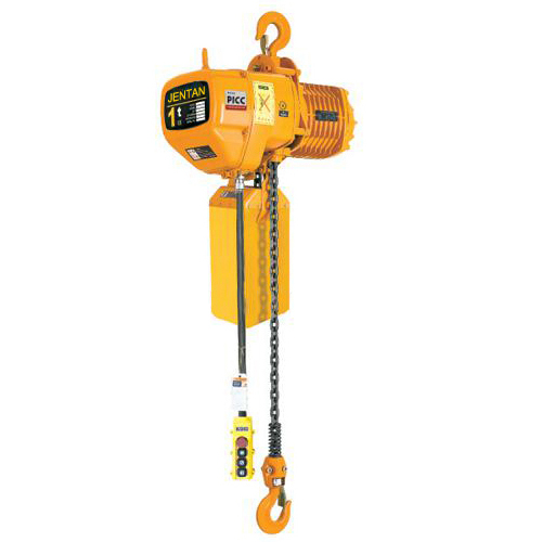 JTEC-A 0.5TS-3M, Electric Chain Hoist, 220V/1ph/60Hz, Single chain, Single speed, No trolley, 3 m chain incl, Lifting cap 0.5 ton, IMPA 591307
