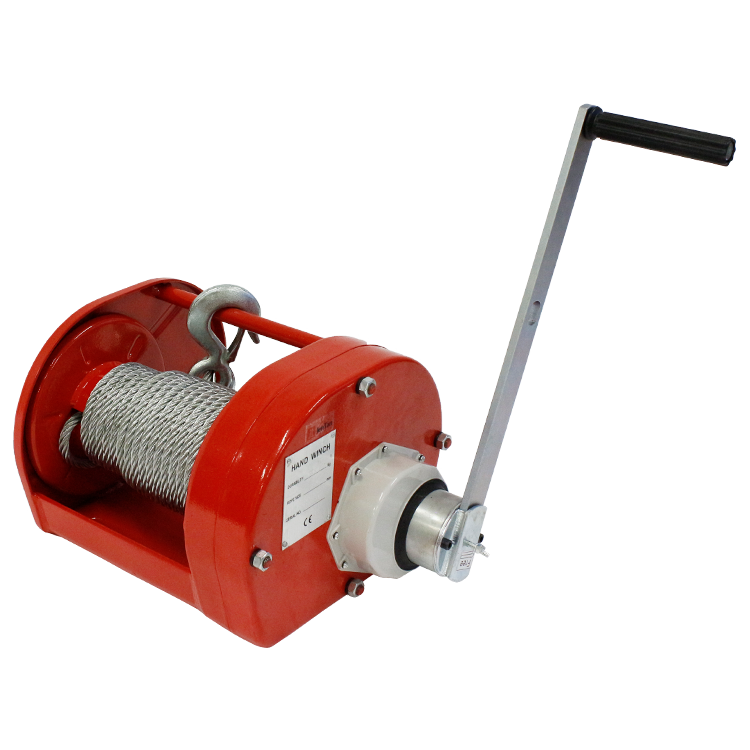 JTHWB-3000, Hand Winch, incl. 10 m wire rope & hook, cap 3000 kg, IMPA 614916
