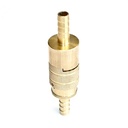 Lock type luchtslang koppeling, slanguiteinde 12 mm (1/2"), messing, IMPA 351012