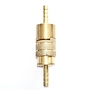 Lock type air hose coupling, hose end 9 mm (3/8"), brass, IMPA 351011