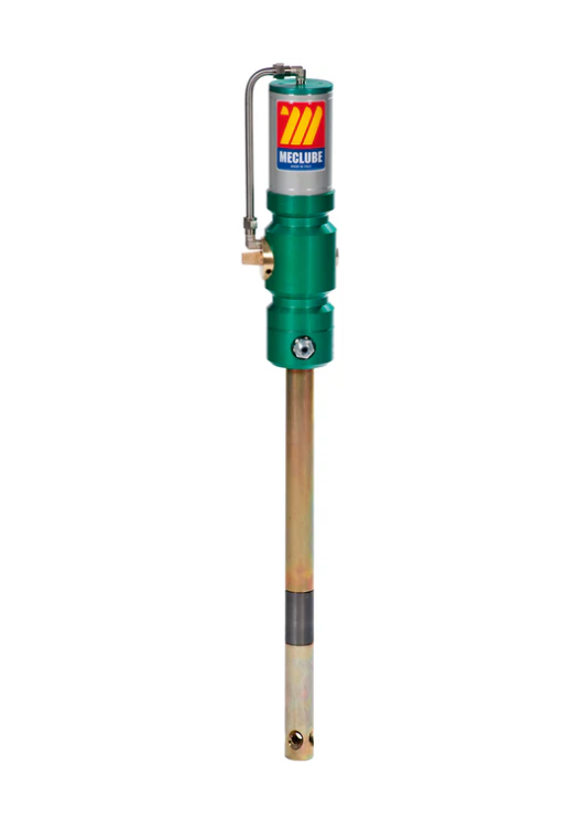 Meclube Stainless Steel pneumatic drumpump, Viton seals, 1:1, max. 35 l/min, shank 940 mm, IMPA 591669