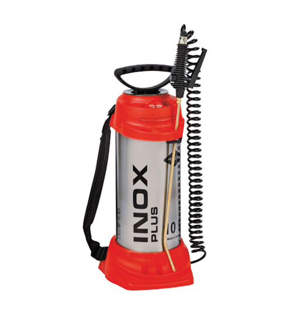 Mesto 3615P Inox plus shoulder sprayer, 10 ltr reservoir, 6Bar, Viton (FPM) seals, brass lance, 2,5m spiral hose, IMPA 550662