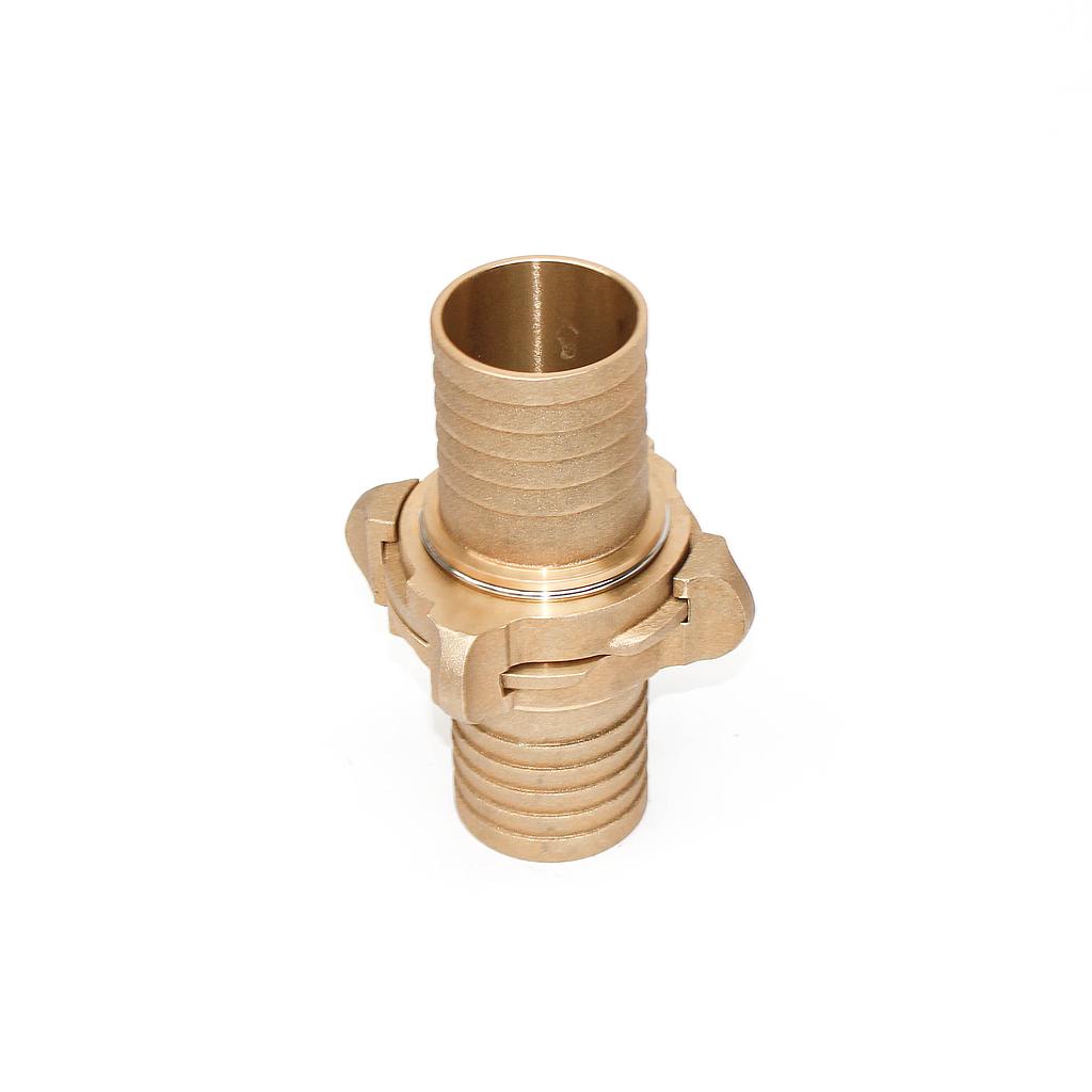 Nakajima Hose Coupling, Size 65A (2 -1/2"), JIS F-7335, Connection = Interlocking, brass, IMPA 330853