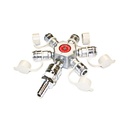 Nitto 200-S, Lijnkoppeling, Ster type, luchtkoppeling, 3/8 plug, IMPA 351651