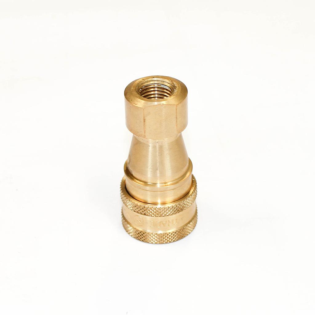 NITTO 2S (1/4") Quick-Connect Coupler, Double End Shut Off, Brass, IMPA 351512