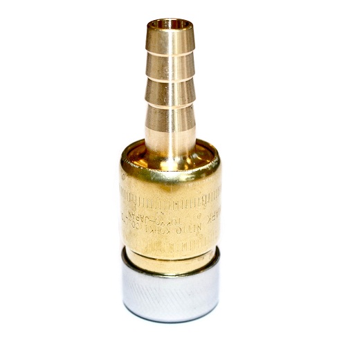 NITTO 33SH, Socket (3/8"), Quick-Connect Coupler for fuelgas, Brass, IMPA 850364