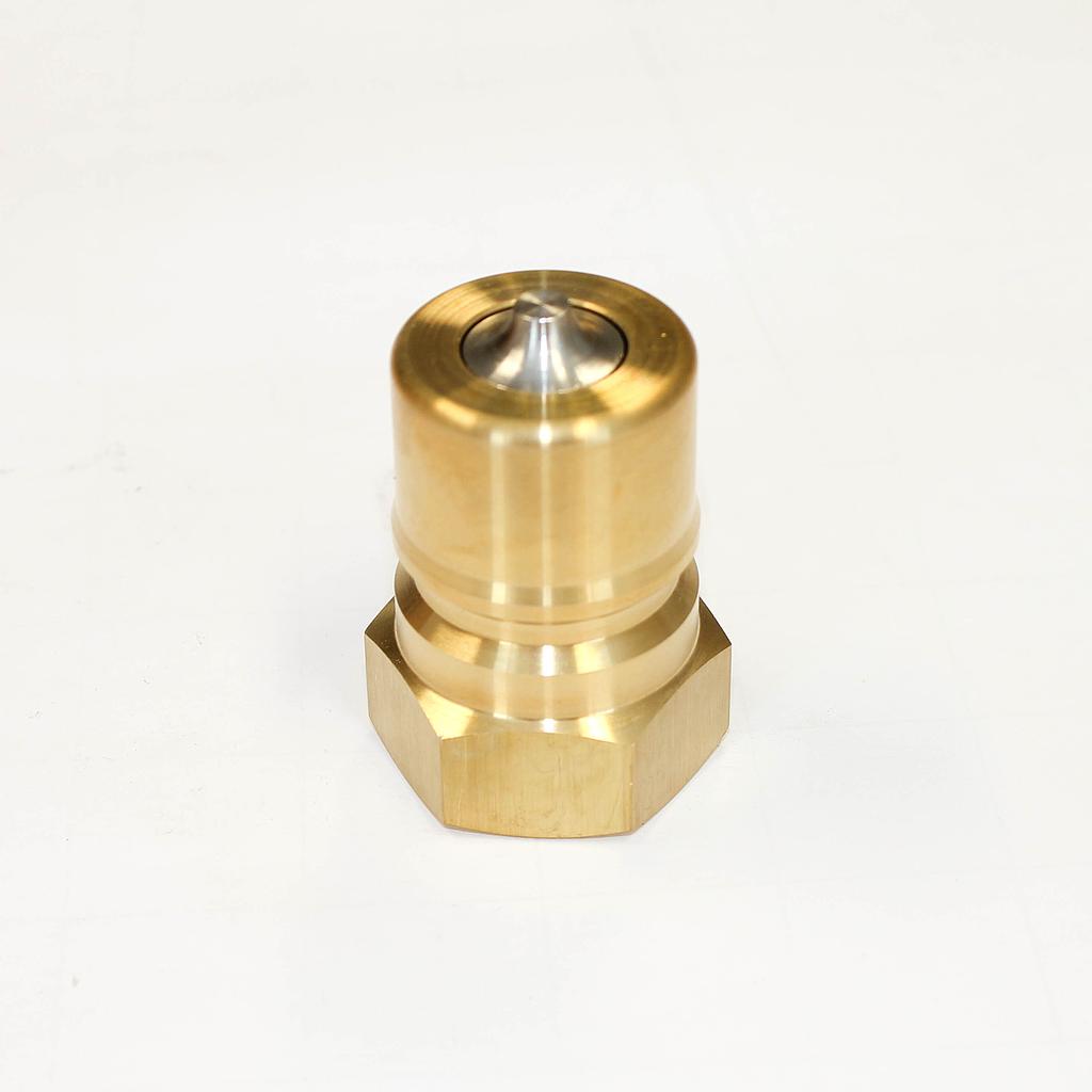 NITTO 6P (3/4") Quick-Connect Coupler, Double End Shut Off, Brass, IMPA 351545