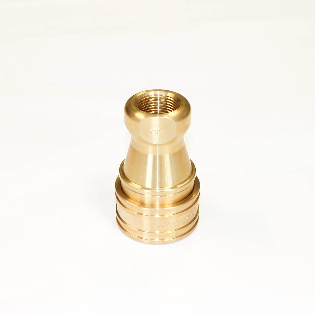 NITTO 6S (3/4"), Snelkoppeling Dubbelzijdig afsluitbaar, Messing, IMPA 351515