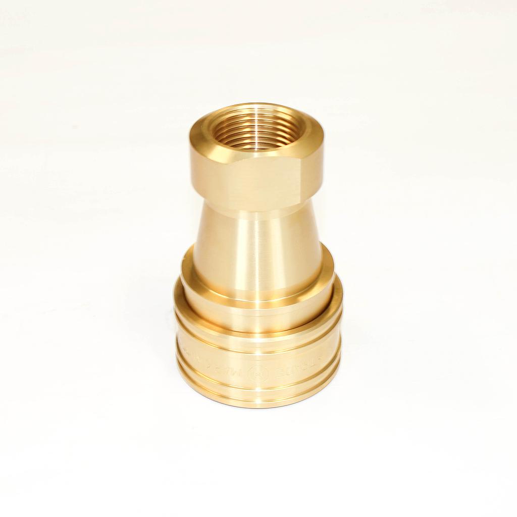 NITTO 8S (1"), Snelkoppeling Dubbelzijdig afsluitbaar, Messing, IMPA 351516