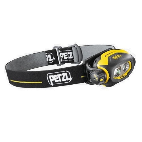 Petzl Pixa 3, ATEX hoofdlamp met 3 LED lampen, gecertificeerd voor zone 2, incl, AA batterijen