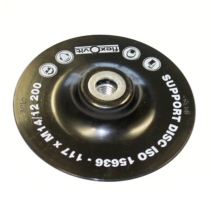 Klingspor Rubber pad for electric/pneumatic Grinder, for wheel diameter 125 x 22,5 mm, incl holder nut M14, IMPA 591043