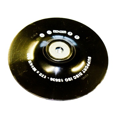 Klingspor Rubber pad for electric/pneumatic Grinder, for wheel diameter 180 x 22,5 mm, incl holder nut M14, IMPA 591047