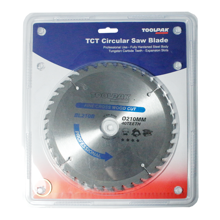 Saw blade for Circular saw, Diam 210 mm, 40 teeth, hole 30, spacer to 25 mm