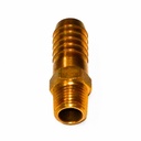 Slangpilaar 13 mm slang  1/4" BSPT male,  Blank messing