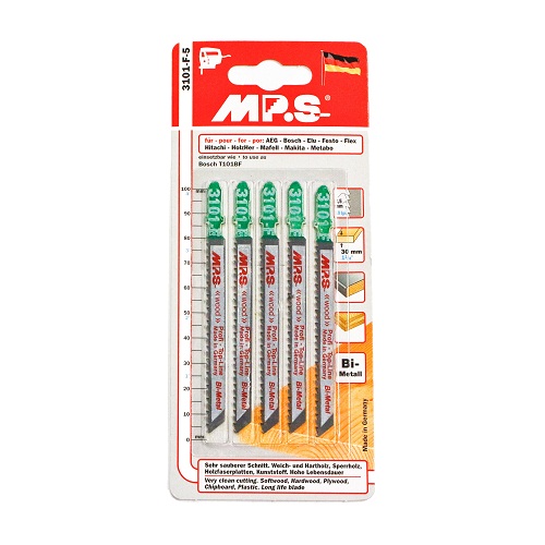 Spare Blade for Electric Jig Saw, Type No 3, for Wood, set=5pcs, IMPA 591175