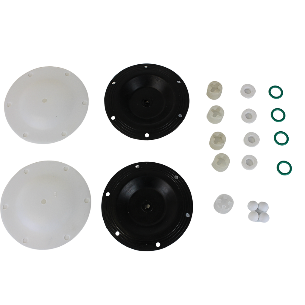 Teflon Spare parts set for TDP-10 en TDPK-15 Aluminium en SS. (Membranen, afsluitballen en zittingen)