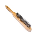 [4911] Straight Handled Wire Brush, Steel Wires, 270 mm, 4 x 15 Rows, IMPA 510662