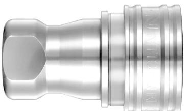 TETRA 1S (1/8"), Snelkoppeling Dubbelzijdig afsluitbaar, Roestvrij staal, IMPA 351521