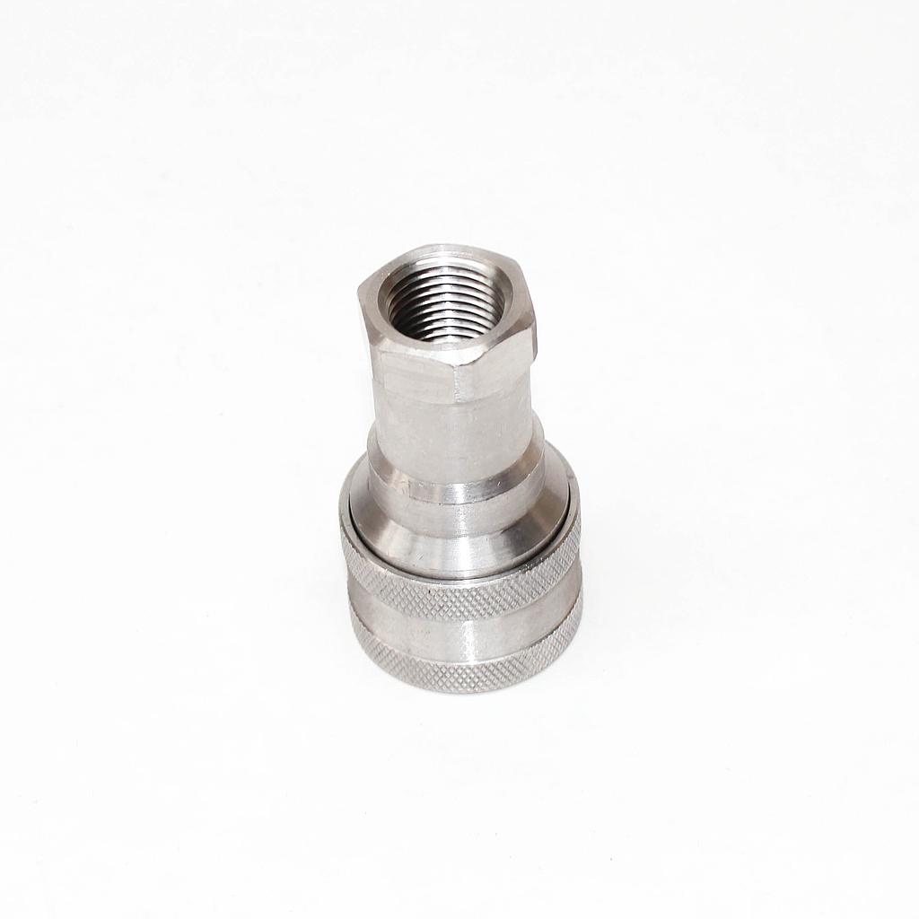 TETRA 4S (1/2") Quick-Connect Coupler, Double End Shut Off, Stainless steel, IMPA 351524