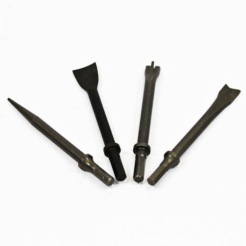 TETRA AT-2003/H, Set van 4 Beitels voor Pneumatische Hakhamer, Hexagonale aansluiting