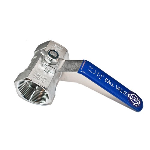 TETRA Kogelkraan, Diameter 1-1/2", Gereduceerde doorlaat, Roestvrij staal 304, NPT Vrouwelijk draad, IMPA 756593
