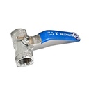TETRA Ball valves, Diameter 3/8", Reduced bore, Stainless Steel 304, BSP Female Thread, IMPA 753302