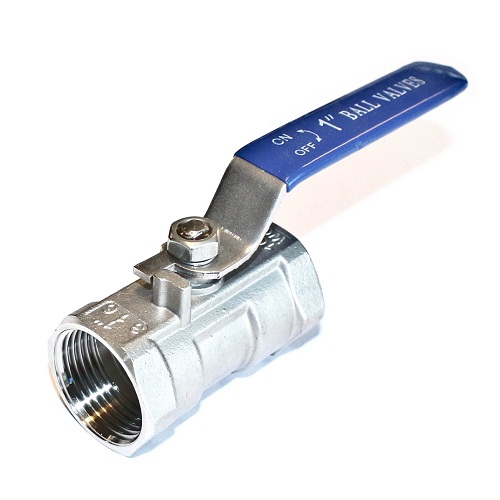 TETRA Ball Valve, Size PT 1", Reduced bore, SS316, BSPT Female Thread, IMPA 753315