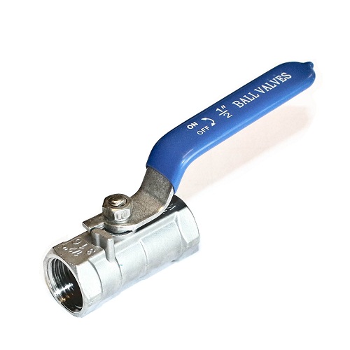 TETRA Kogelkraan, Diameter 1/2", Gereduceerde doorlaat, Roestvrij staal 316, BSPT vrouwelijk draad, IMPA 753313