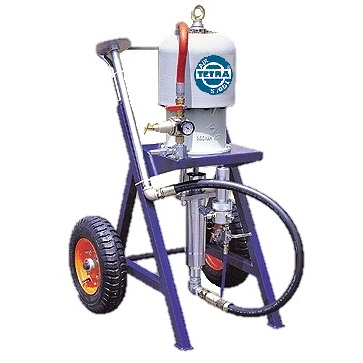 TETRA HK-63, Airless Verfspuit, luchtgedreven, verfspuitpomp op kar, IMPA 270104
