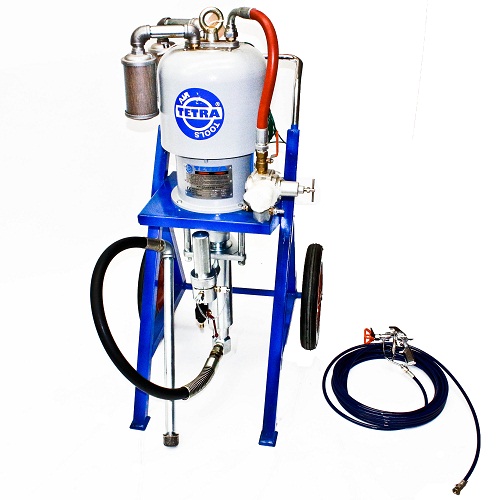 TETRA HQ-50, Airless Verfspuit, luchtgedreven, verfspuitpomp op kar, IMPA 270405