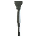 TETRA Losse beitel voor Pneumatische Beitelmachine, Blad breedte 50 mm (1"), Lengte 225 mm (10")voor SH-74(L) Hexagonale aansluiting,, IMPA 590446