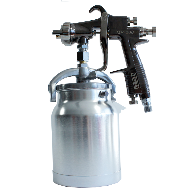 TETRA MP-200/1.3 Paint Spray Gun, suction feed type, set with 1000 cc container, diameter 1.3 mm, straight/intersect, IMPA 270504