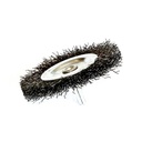 Wire Wheel Brush, shaft welded type, steel, 75 x 10mm, 6 mm shaft, steel
