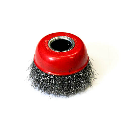 Wire Cup Brush, standard/crimped, 75 mm dia, 7/8" (22 mm) arbor, steel