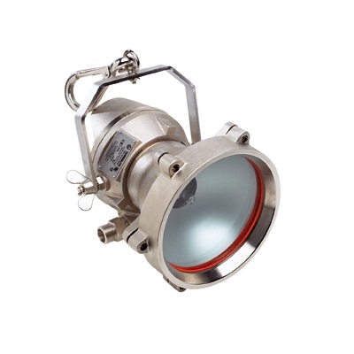 Wolf A-0445, Pneumatische explosieveilige floodlight, gecertificeerd voor zone 1 & 2, 12 V, 55 W