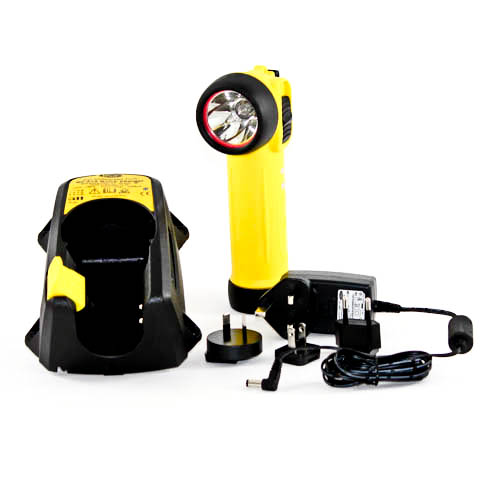 Wolf R-50H, Rechargeable ATEX LED torch, certified for zone 1 & 2, incl. charger, T4