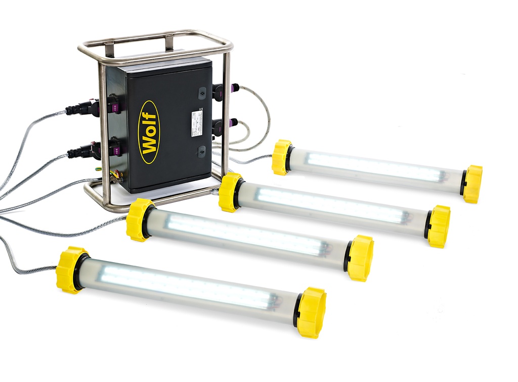 Wolf LX-275/T4, Tank lighting kit, 4 x LX-400/180LED + GRP Transformer 230V to 24V, IMPA 331919