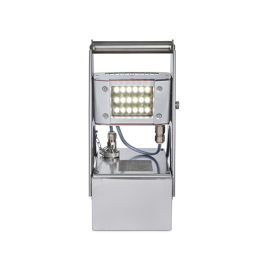 Wolf WL-80, Rechargeable ATEX worklight with 18 LEDs, incl. battery (18 amp/h) & charger for 110 - 230 V, IMPA 331951, UN 2800