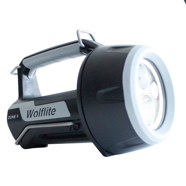 Wolf XT-75K, Rechargeable Safety Handlamp, LED, including mains and vehicle charger, ATEX approved for zone 0