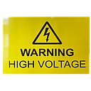 AP-Line Waarschuwingsbord, High Voltage, Tweezijdig Voorkant: Engels, Achterkant: Somali , Afmetingen: 110 x 80 cm, Materiaal: Dibond 3 mm