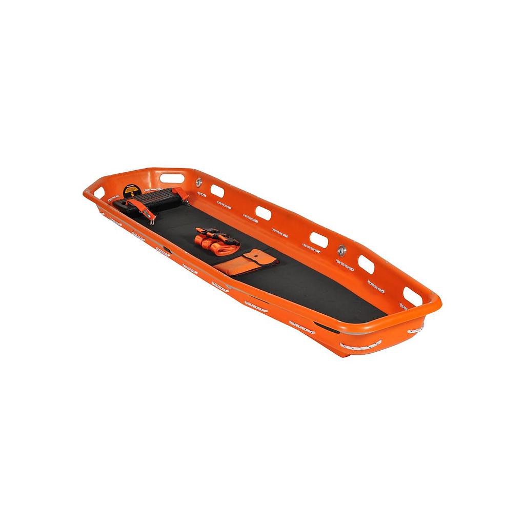 Reddingskuip - Draagberrie, Oranje, met Voetensteun en fixatiebanden set (hijsspin art 304022053 niet meegeleverd), IMPA 391391 
